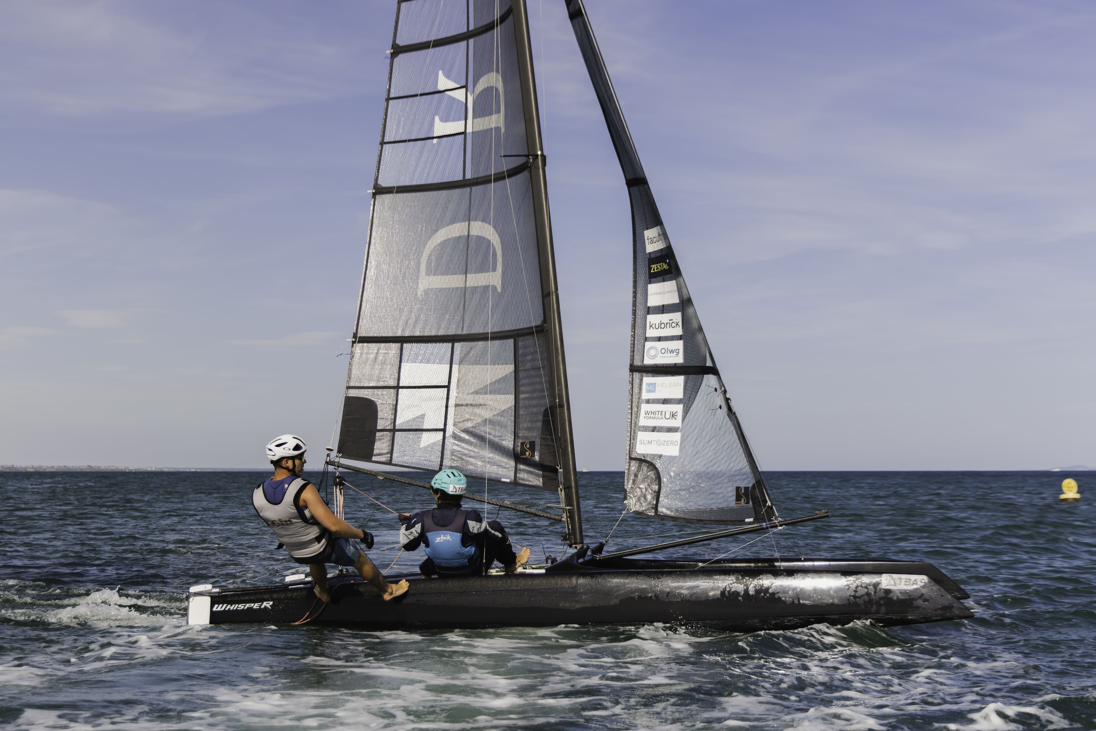 Team testing the boat